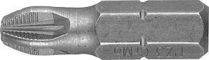 Биты ЗУБР "МАСТЕР" кованые, хромомолибденовая сталь, тип хвостовика C 1/4", PZ3, 25мм, 2шт 26003-3-25-2