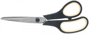 Ножницы бытовые нержавеющие, прорезиненные ручки, толщина лезвия 1,8 мм, 225 мм FIT
