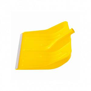 Лопата для уборки снега пластиковая, желтая, 420 х 425 мм, без черенка, Сибртех 61616