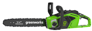 Цепная пила аккумуляторная GreenWorks GD40CS15, 40V, 35 см, бесщеточная, до 1,5 КВТ, с АКБ 2АЧ и ЗУ