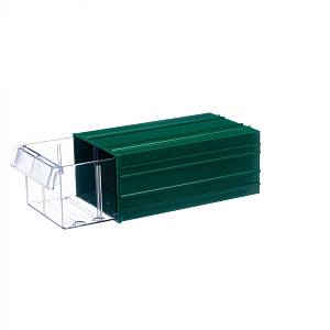Пластиковый короб Стелла-техник С-2-зеленый-прозрачный