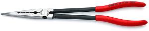 Плоскогубцы монтажные юстировочные, для труднодоступных мест, 280 мм, фосфатированные, обливные ручки, SB KNIPEX
