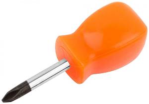 Отвертка &quot;Эконом&quot;, CrV сталь, пластиковая оранжевая ручка 6х38 мм РН2 FIT