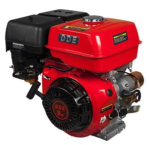 Двигатель бензиновый 4-х тактный DDE 177F-S25E (25.0мм, 9.0л.с., 270 куб.см.,фильтр-картридж, датчик уровня масла, электростартер 12V)