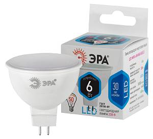 Лампочка светодиодная ЭРА STD LED MR16-6W-840-GU5.3 GU5.3 6Вт софит нейтральный белый свет