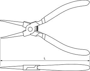 IRSP180 Щипцы для стопорных колец «прямой сжим», 180 мм Thorvik