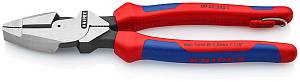 Lineman's Плоскогубцы электромонтажные, 240 мм, фосфатированные, 2-комп ручки, проушина для страховки KNIPEX