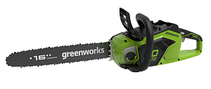 Цепная пила аккумуляторная GreenWorks GD40CS18K4, 40V, 40 см, бесщеточная, до 1,8 КВТ, с АКБ 4АЧ и ЗУ