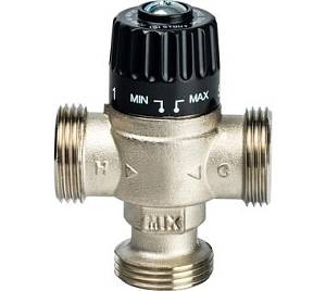 SVM-0025-186525 STOUT Термостатический смесительный клапан для систем отопления и ГВС 1" НР 30-65°С KV 1,8