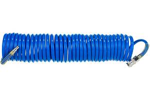 Шланг Pegas спиральный синий с быстросъемными соед. профи 20бар 8*12мм