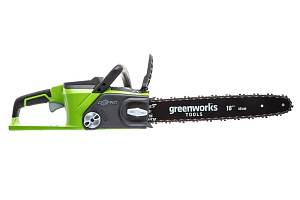 Цепная пила аккумуляторная GreenWorks GD40CS15K4, 40V, 35 см, бесщеточная, до 1,5 КВТ, с АКБ 4АЧ и ЗУ