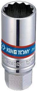 Головка свечная двенадцатигранная 3/8, 18 мм, пружинный фиксатор KING TONY 36A018