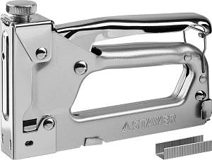 STAYER Pro-53, тип 53 (A/10/JT21) 23GA (4 - 14 мм), усиленный степлер для скоб, Professional (3150)